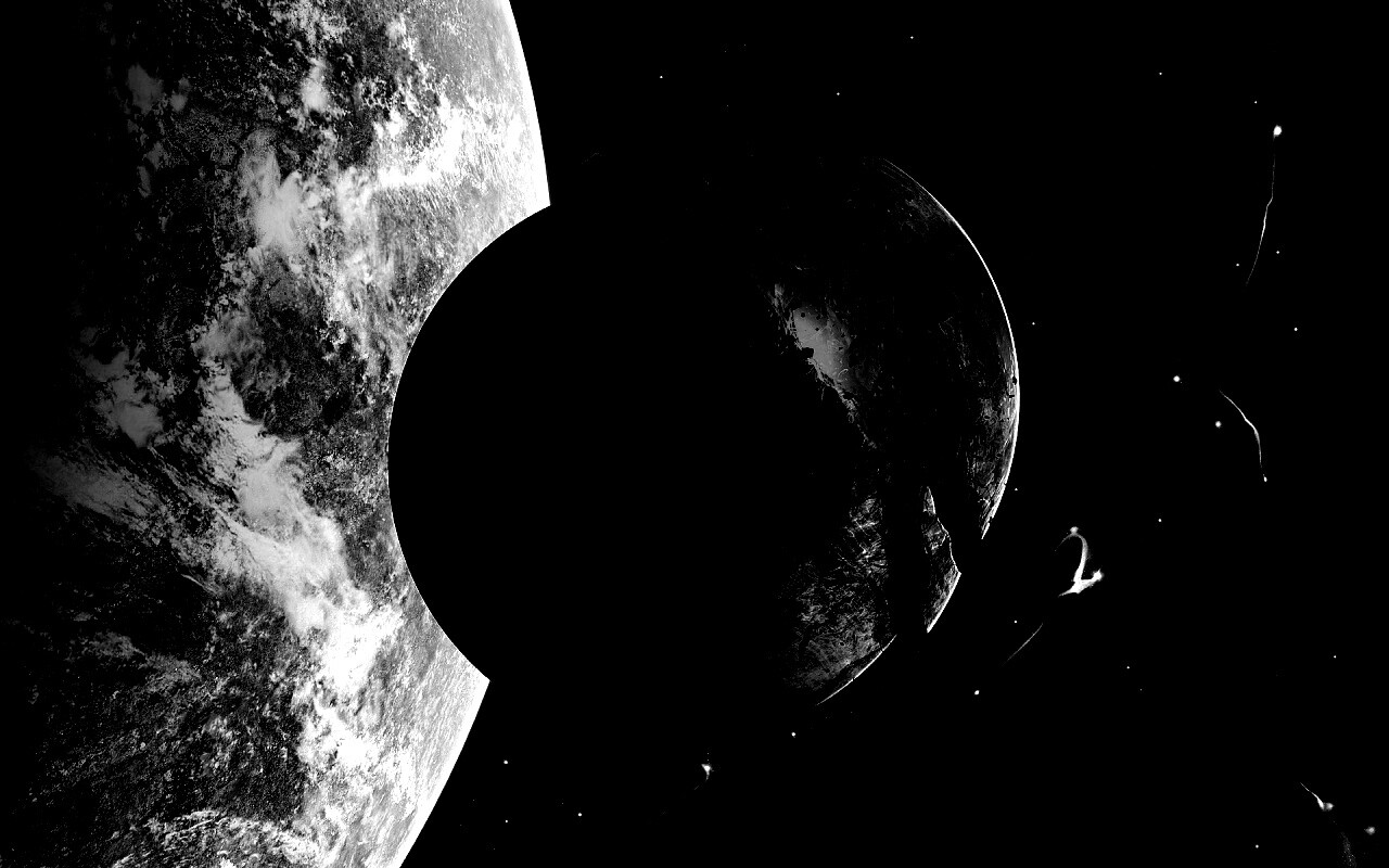 Спутник раскалывается пополам обои