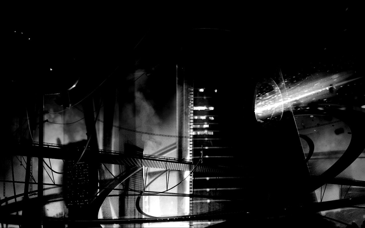 Выброс в городе будущего обои