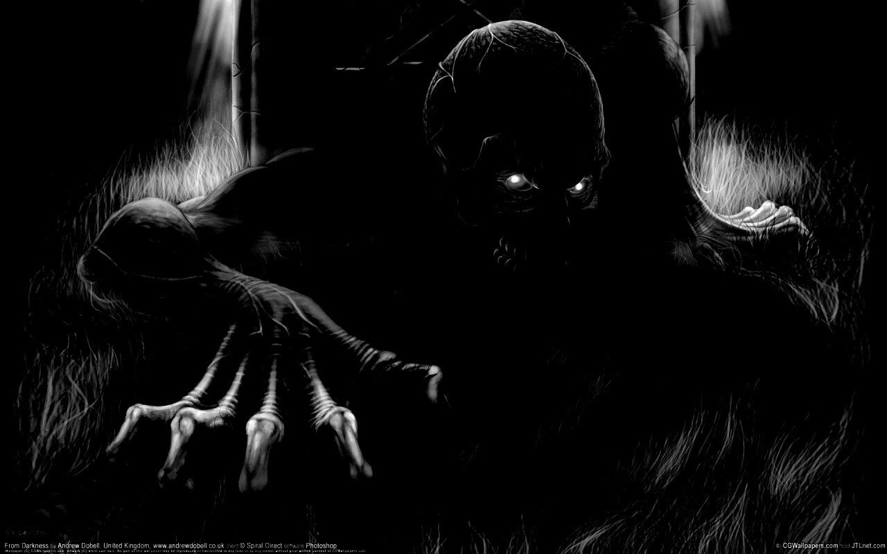 Черный труп вылезает из могилы обои