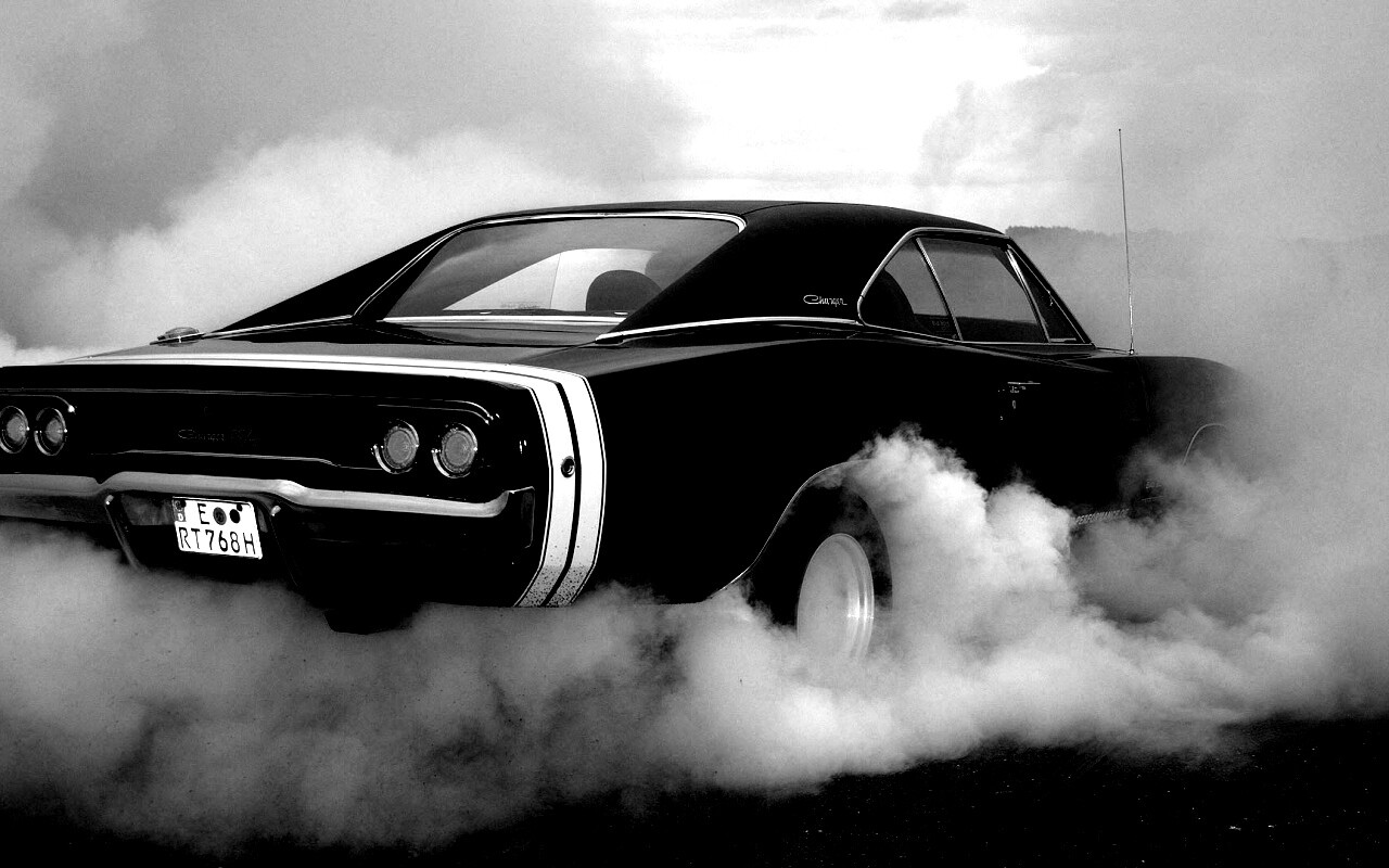 Додж Чарджер жжет резину обои