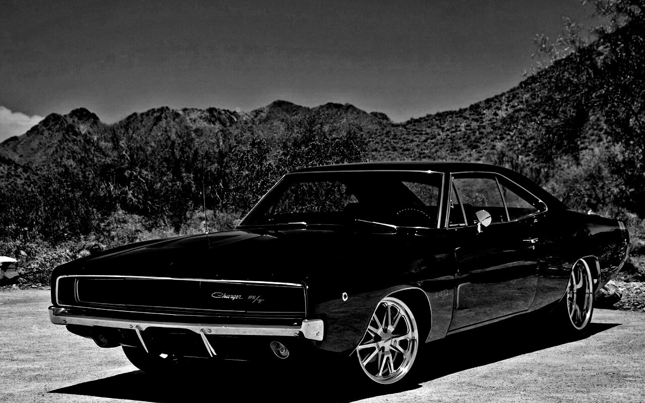 Черный Додж обои