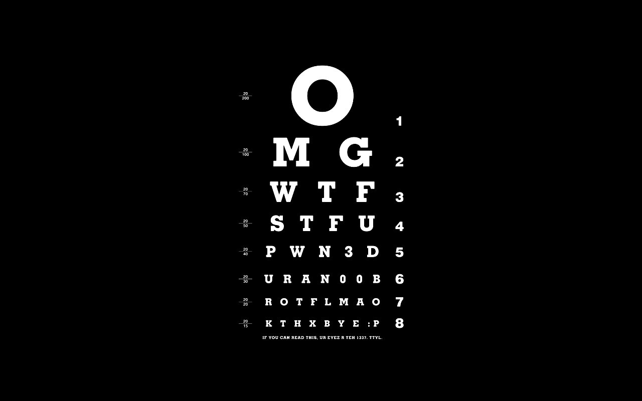 Таблица для проверки зрения обои