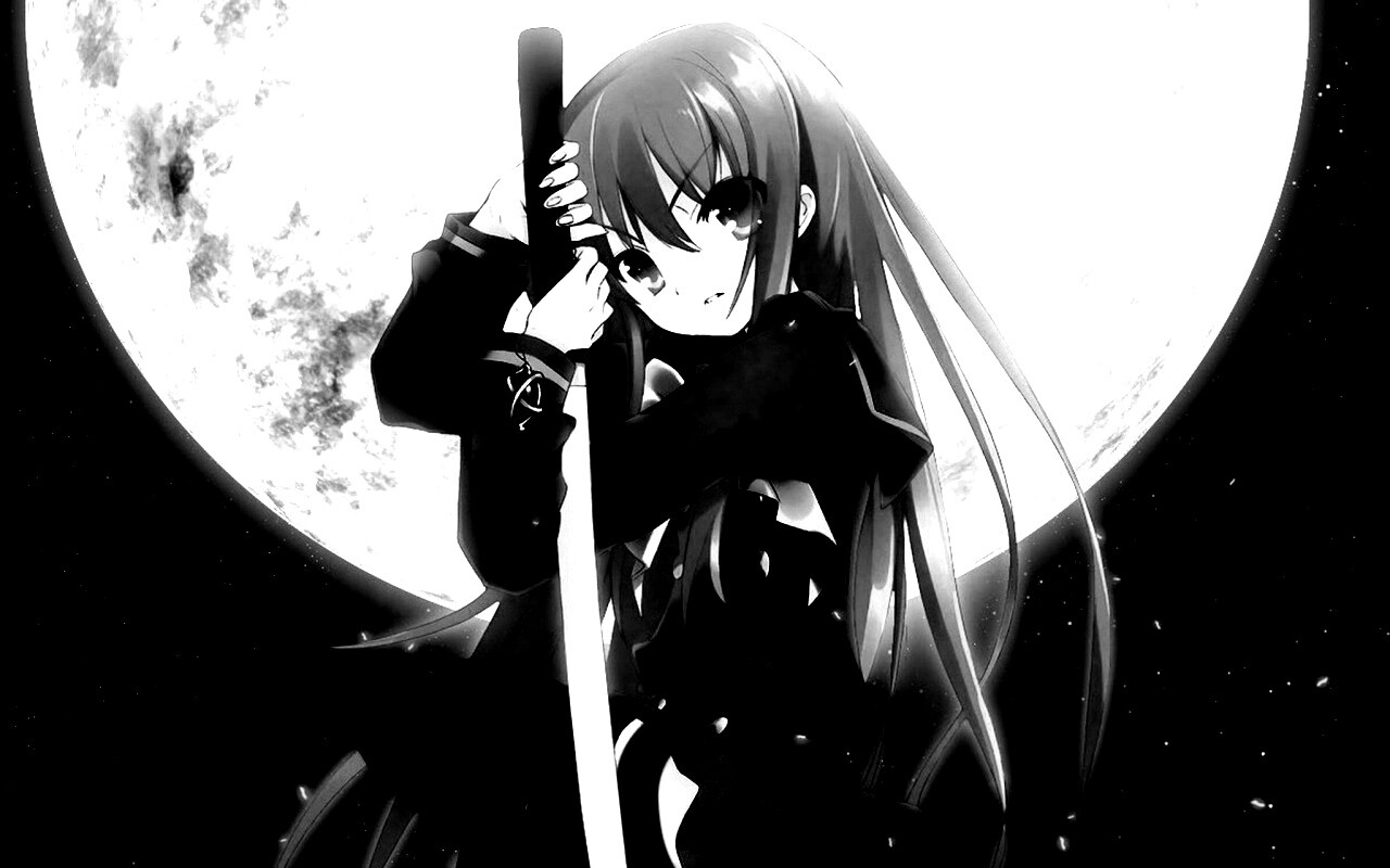 Девочка с катаной обои