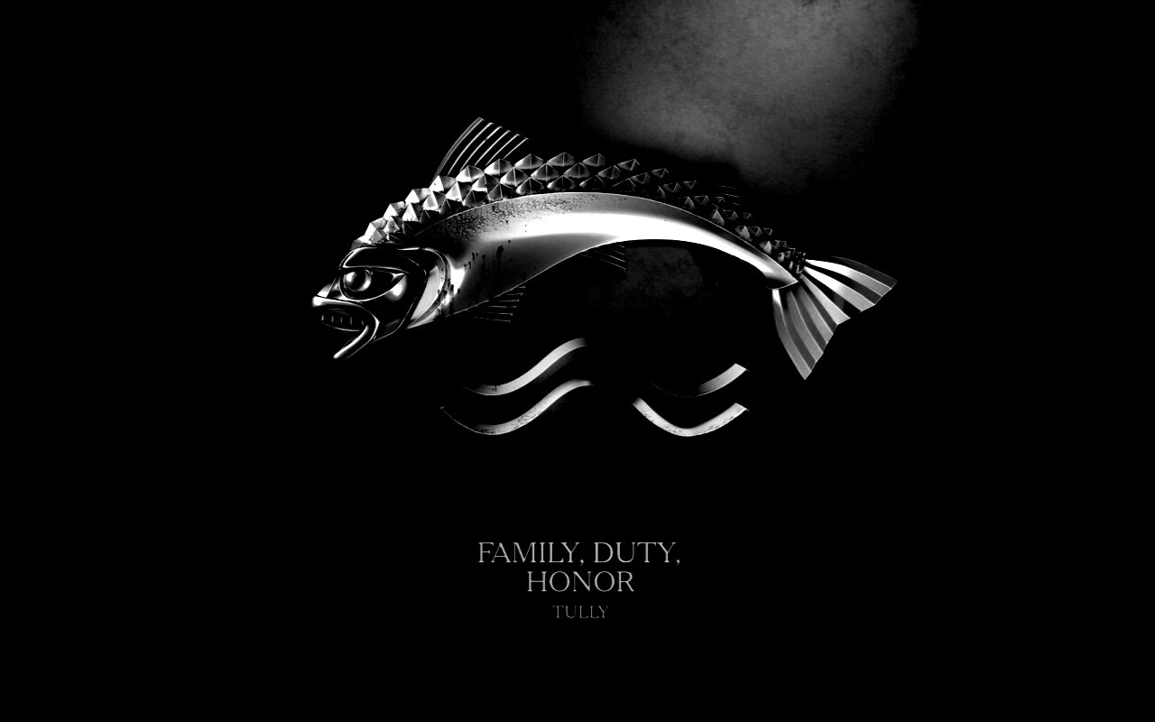 Металлический герб дома Талли обои