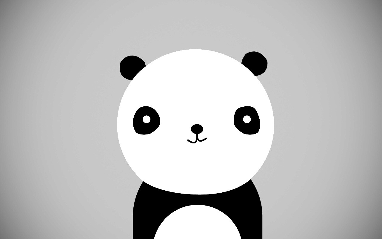 Минималистичная панда обои