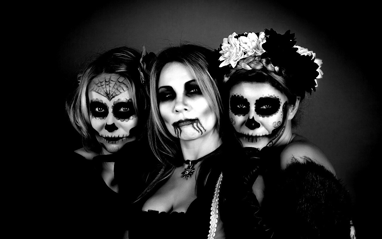 Макияж на хэллоувин обои