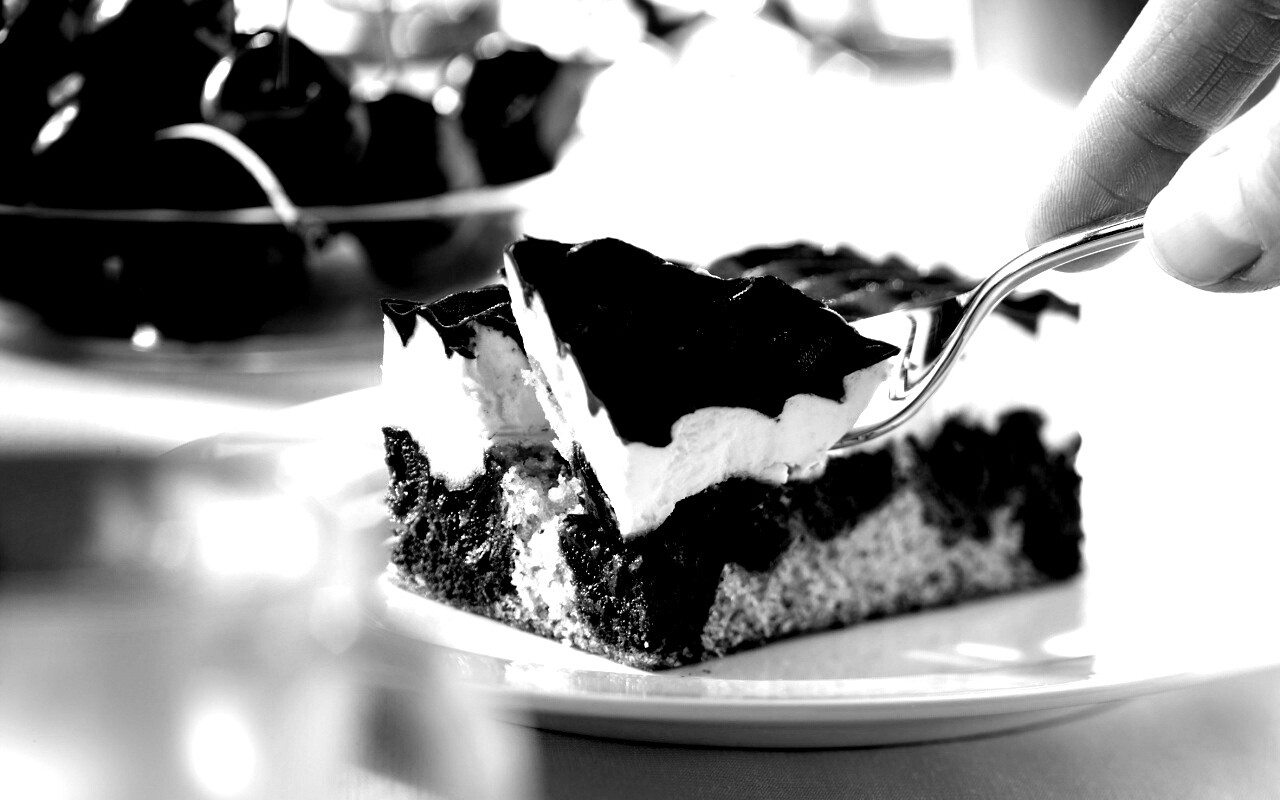 Вишневое пирожное обои