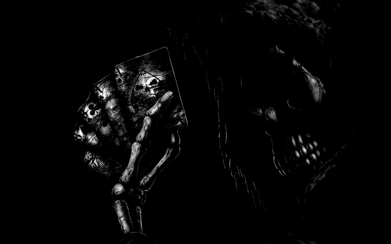 Смерть с картами обои