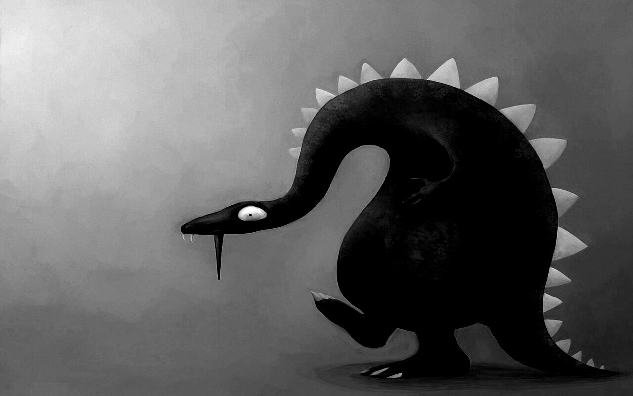 Рисованый динозавр обои