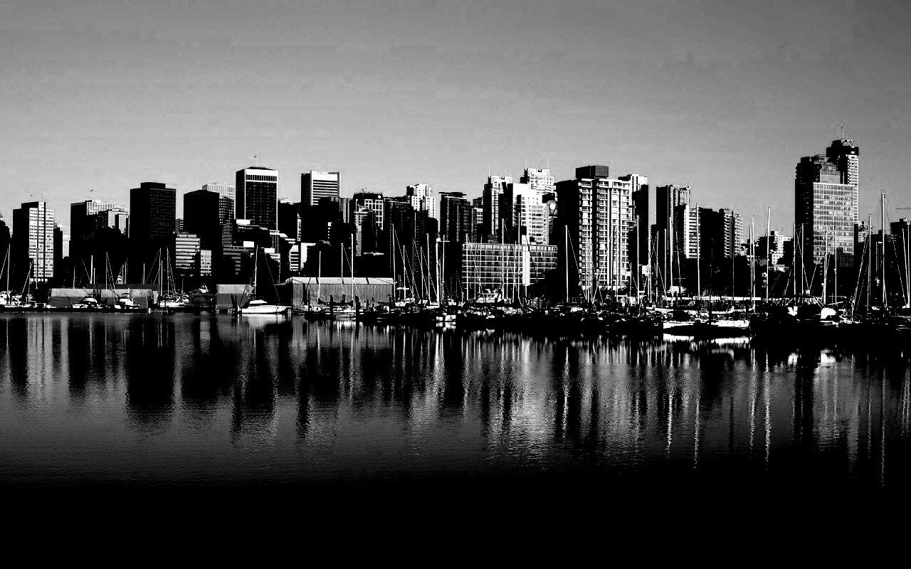 Город у воды обои