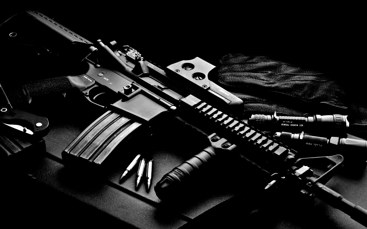 Черный автомат обои