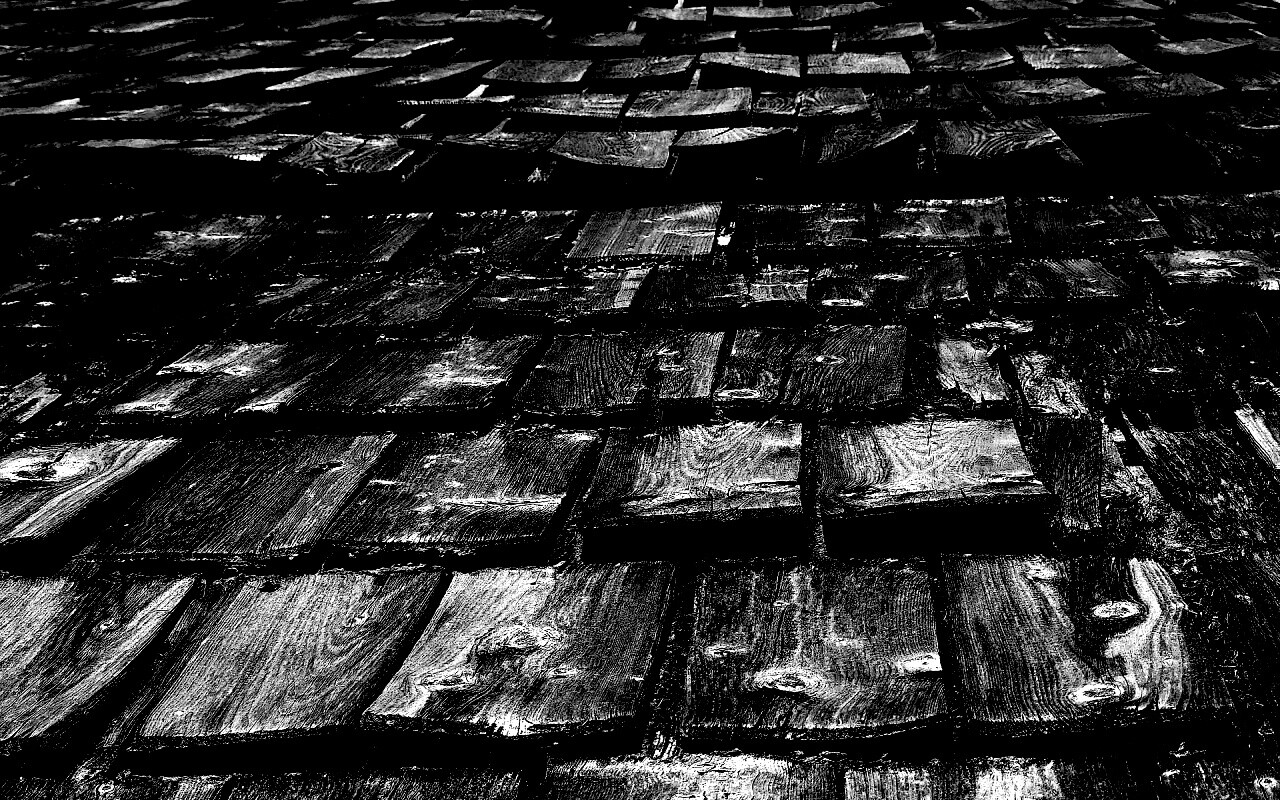 Деревянная крыша обои