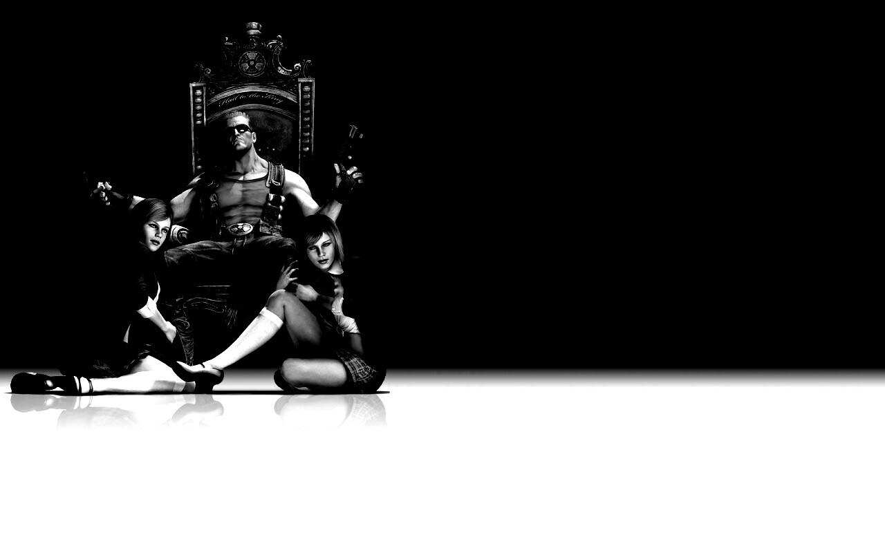 Duke Nukem на троне обои