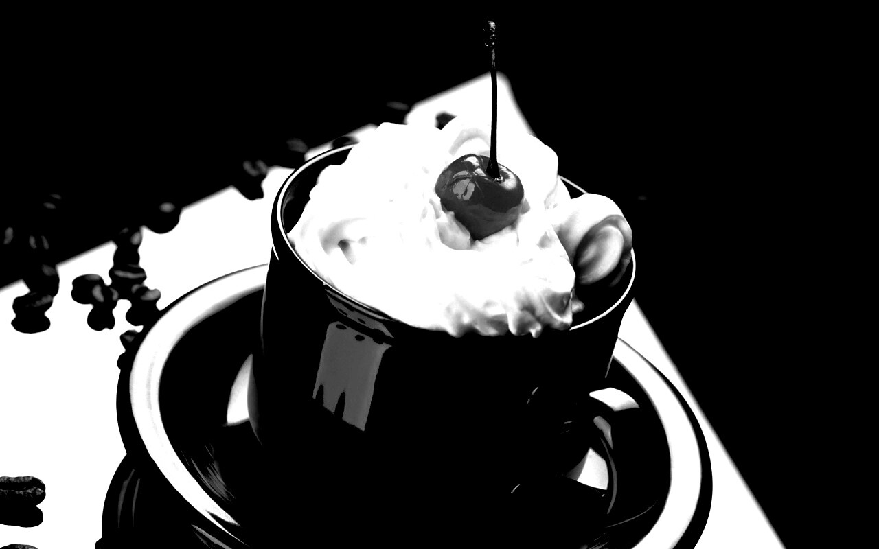 Вишня в креме обои