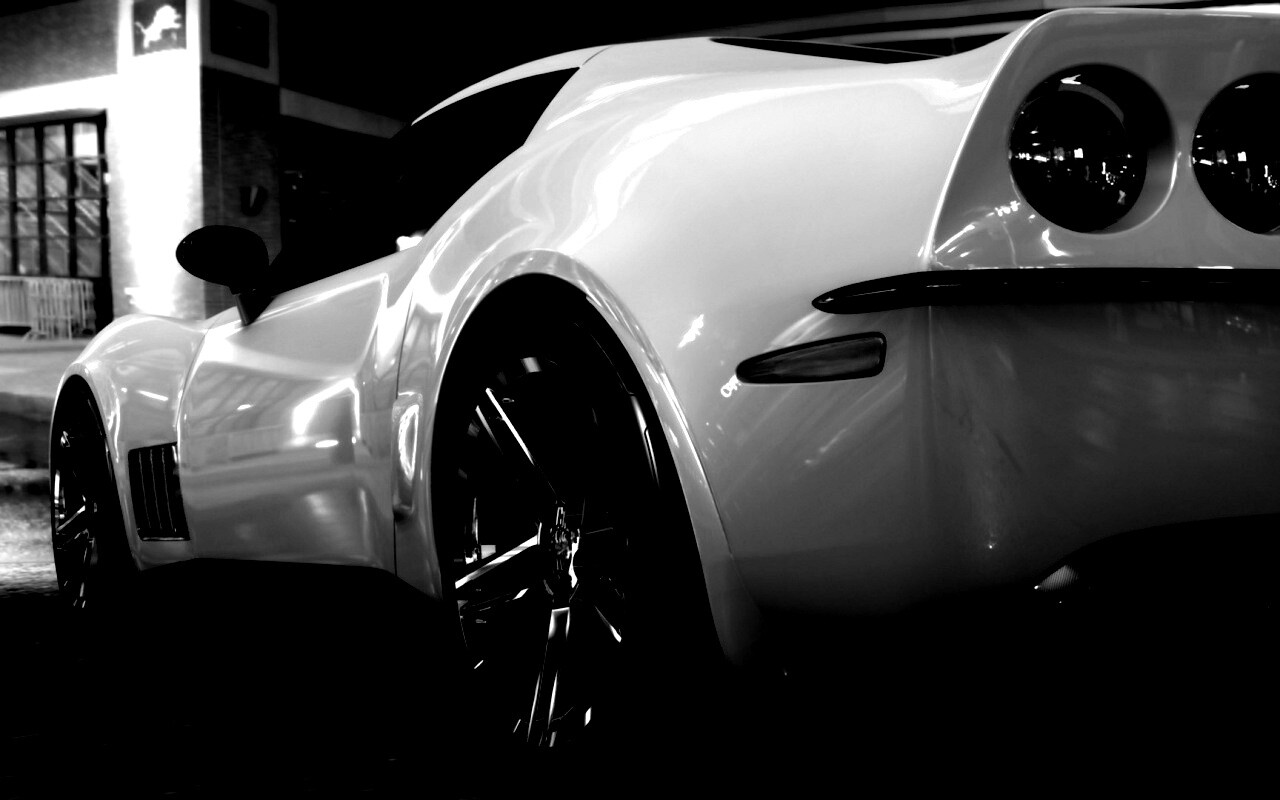 Белый Корвет обои