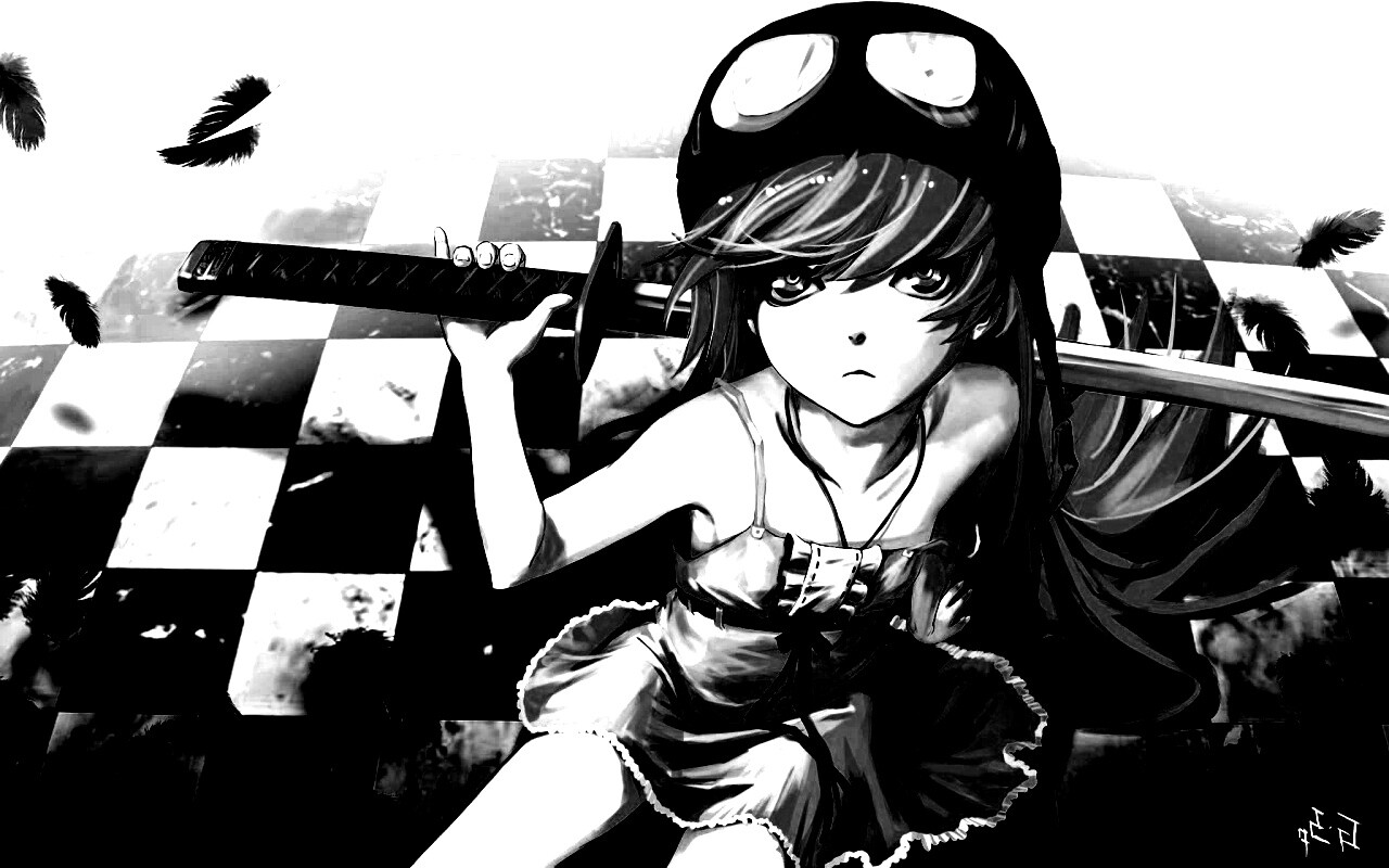 Девушка с катаной обои