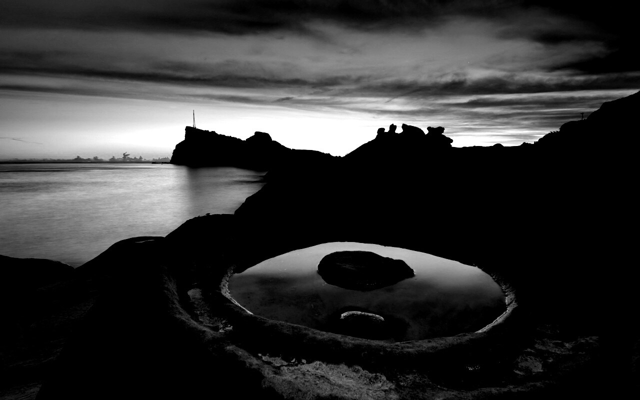 Закат на побережье обои