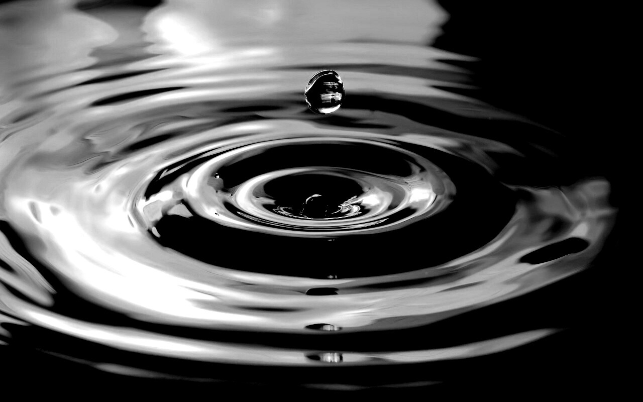 Капля падает в воду обои
