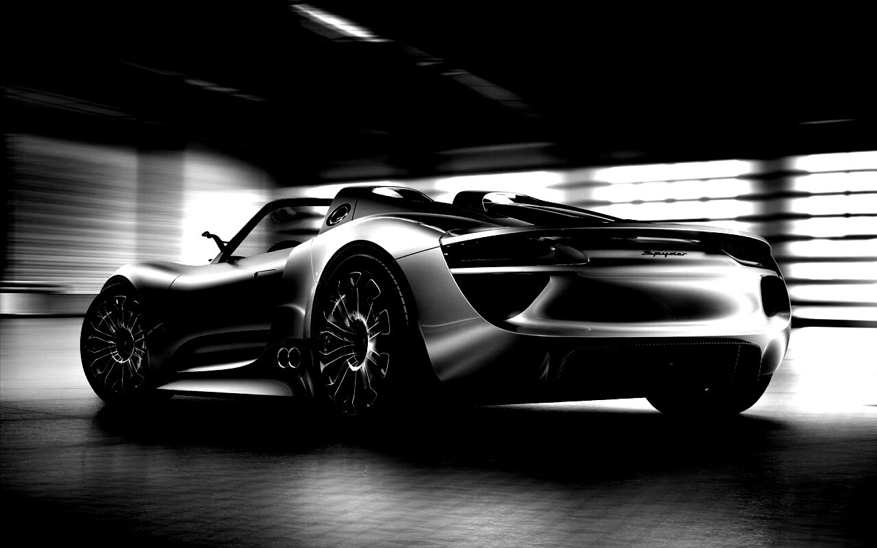 Porsche 918 Spider вид сзади обои