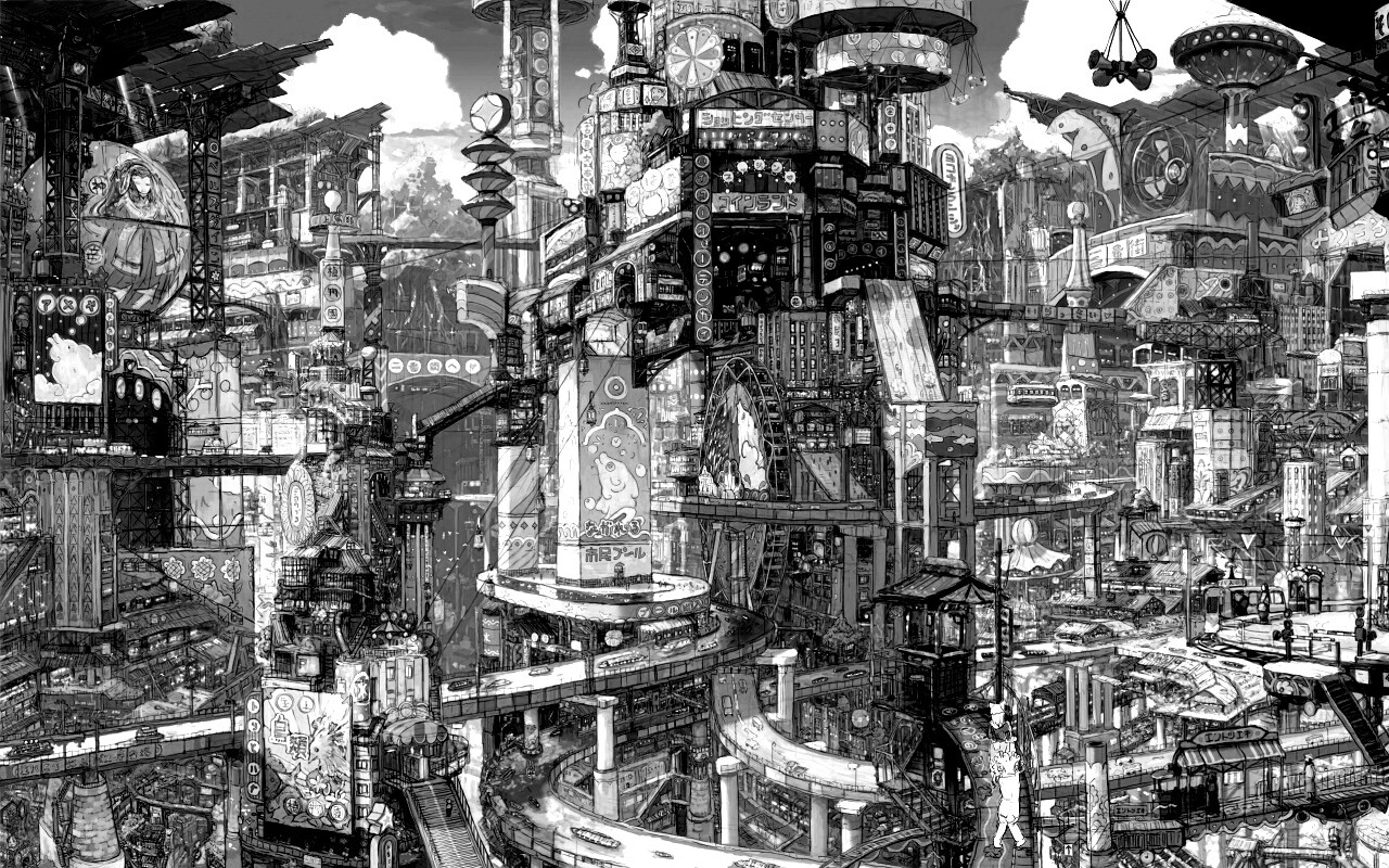 Город будущего обои