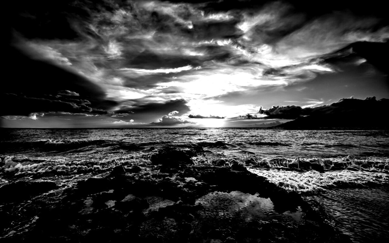 Закат на море обои