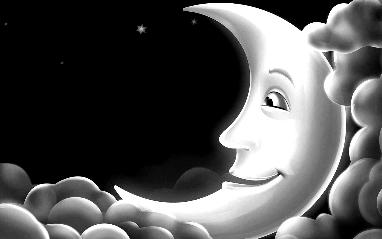 Мультяшный месяц обои