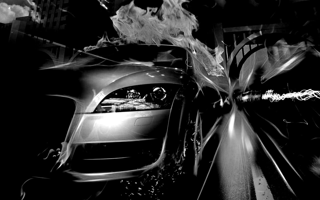 Ауди в огне обои