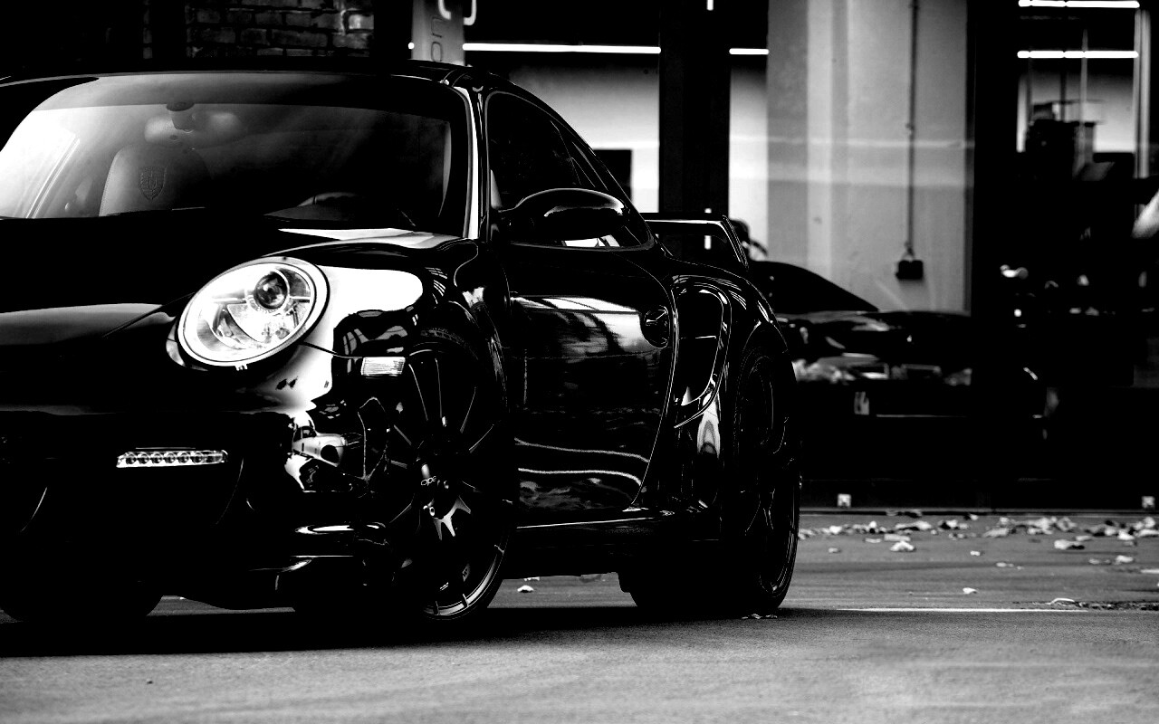 Порш на улице обои