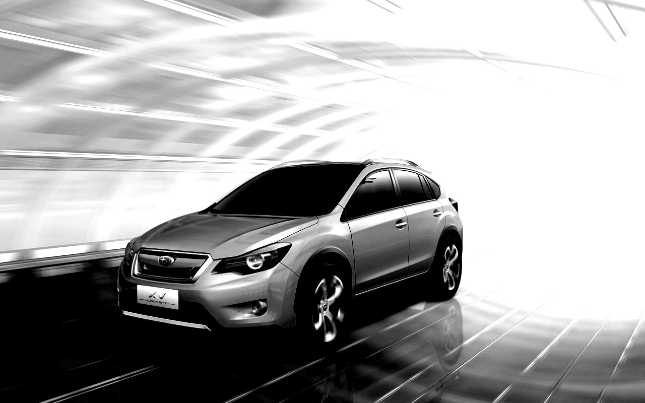 Субару в тоннеле обои