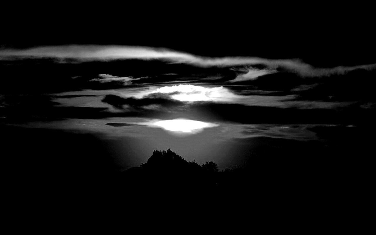 Оранжевый закат обои