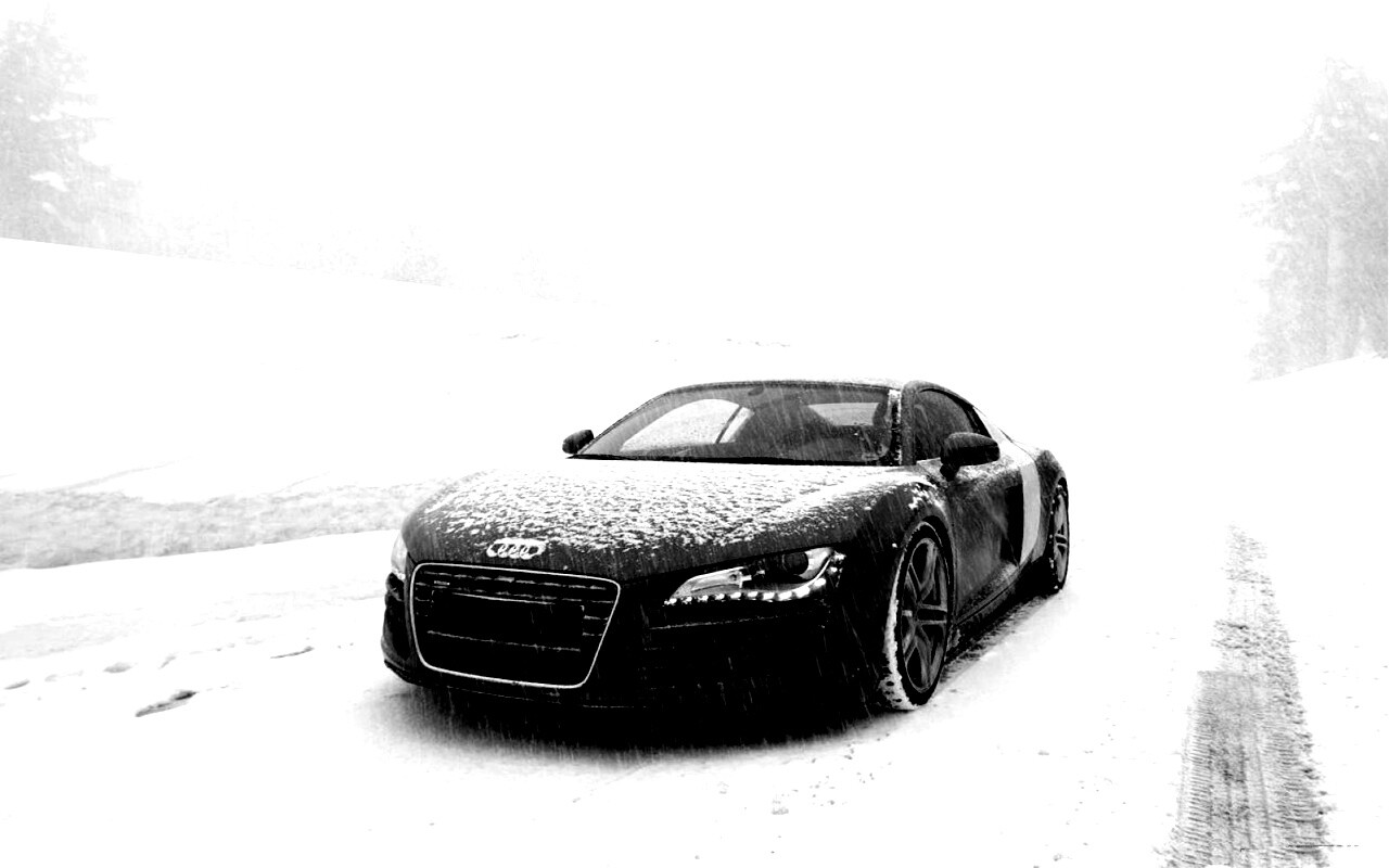 Audi R8 зимой обои
