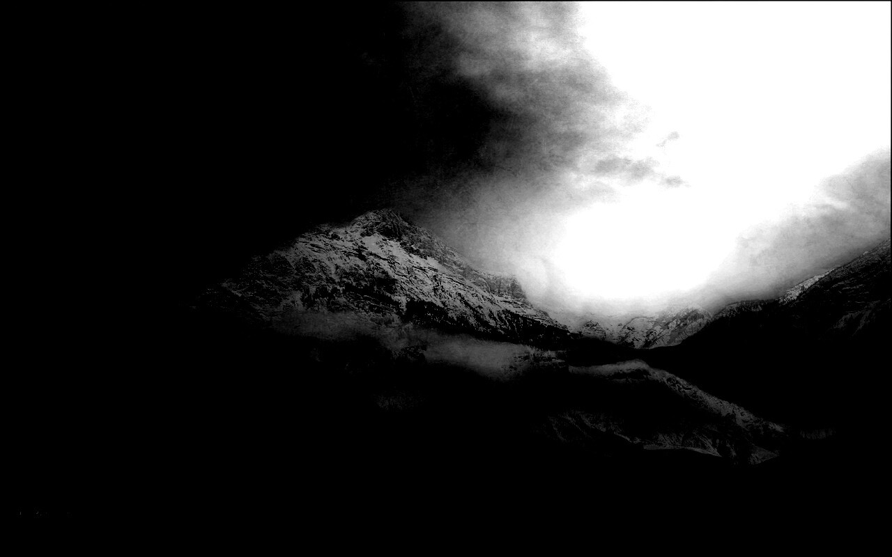 Ч/Б фото гор обои