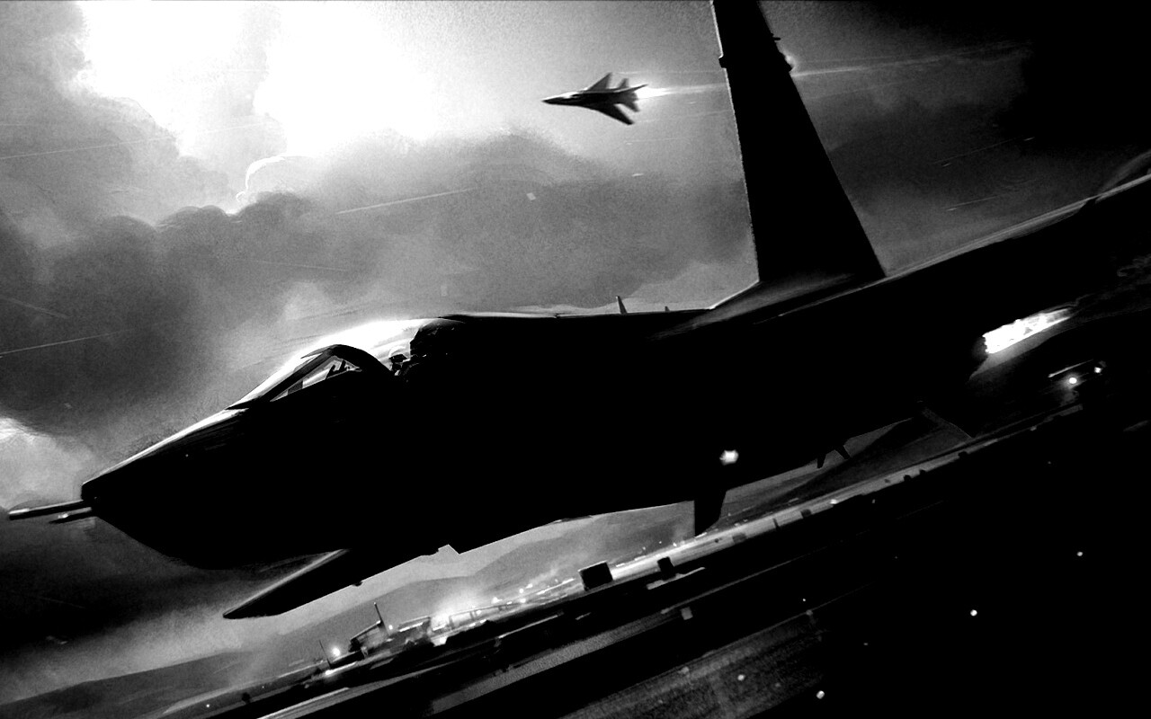 Истребитель на взлете обои