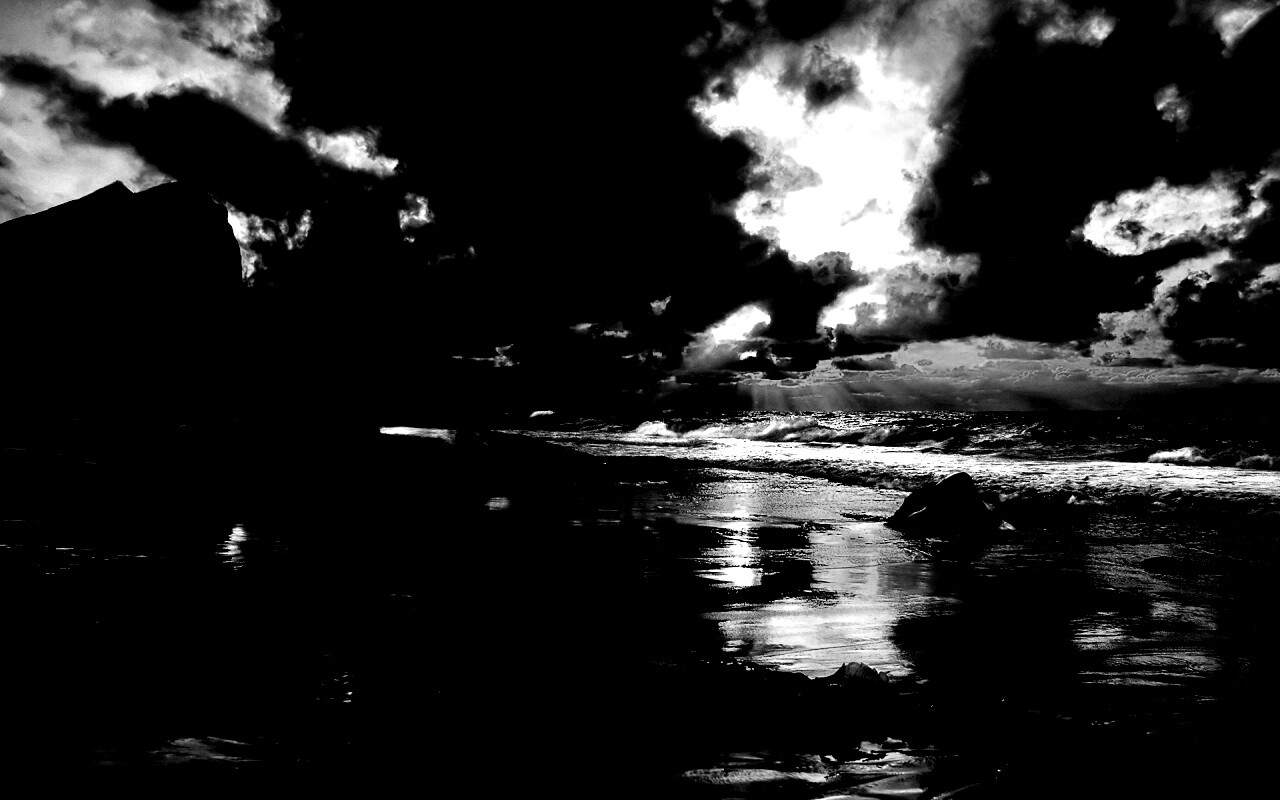 Океанский берег на закате обои