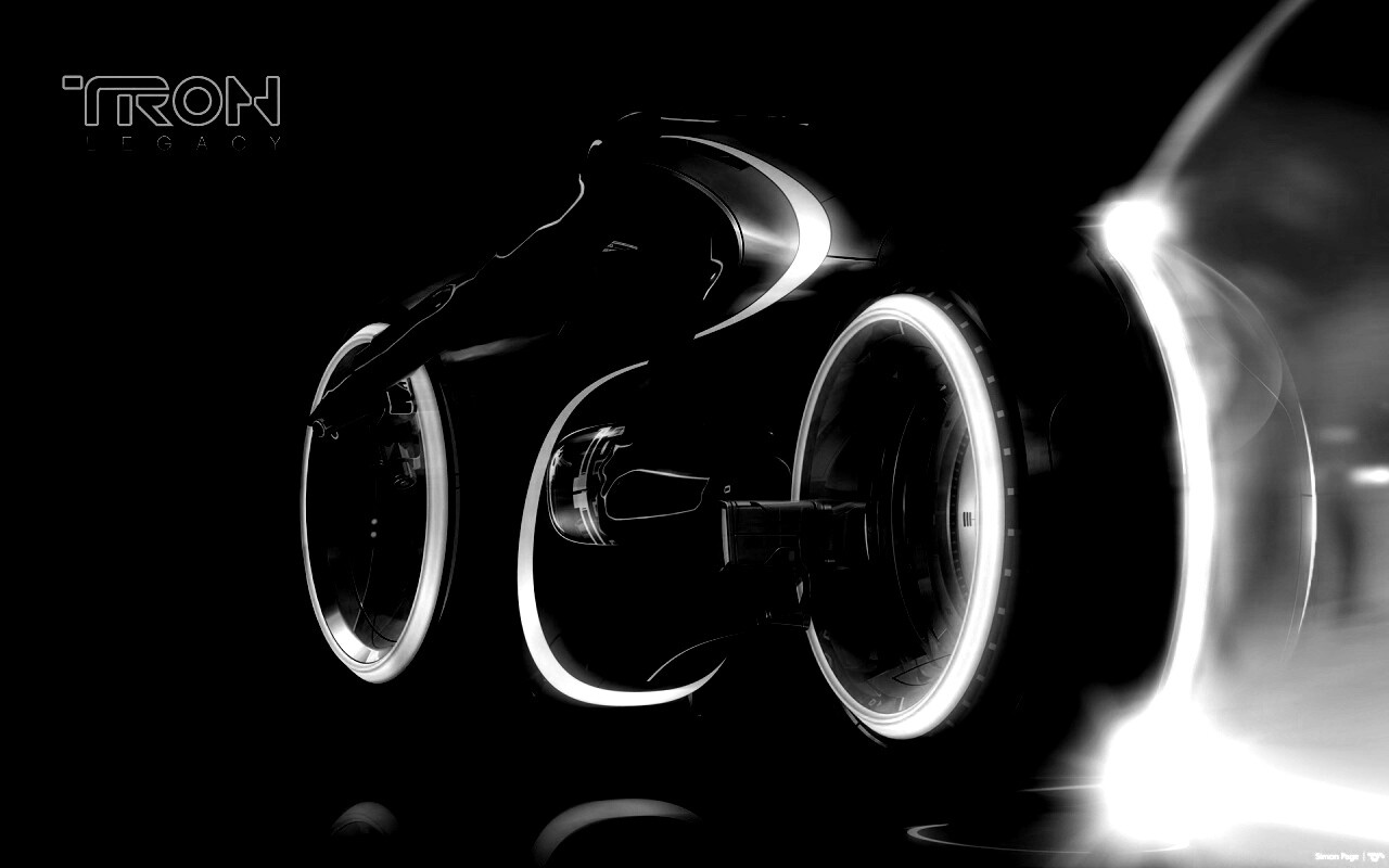Светоцикл из TRON обои