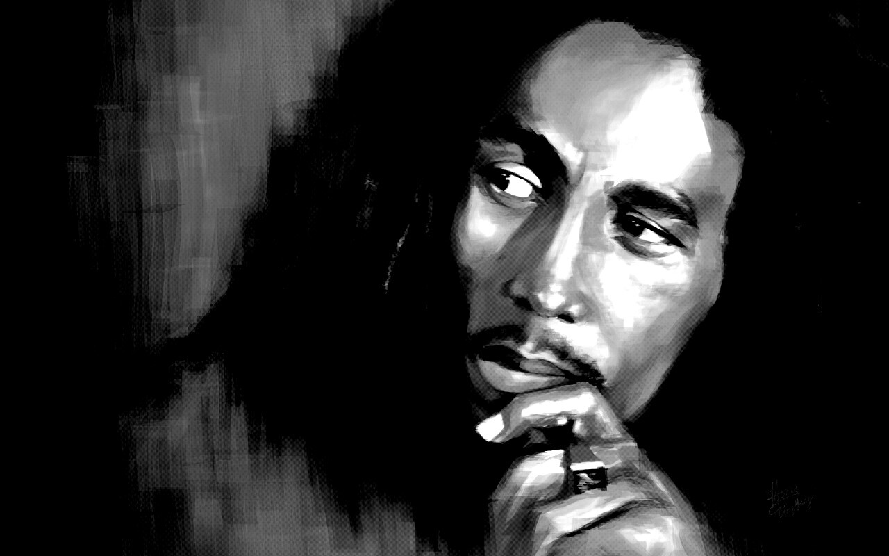 Портет Боба Марли обои