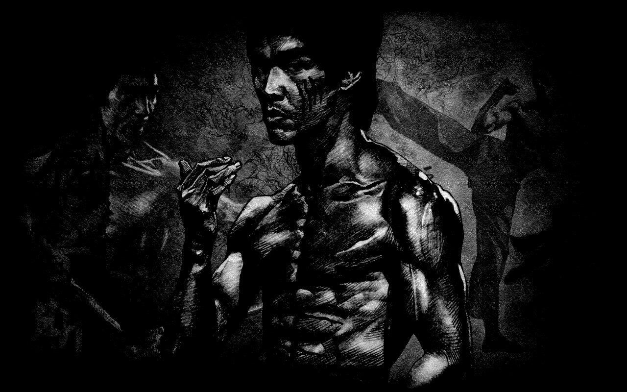 Портрет Брюса Ли обои