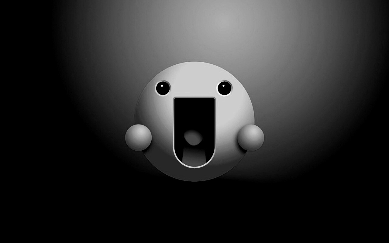 Веселый зеленый смайлик обои