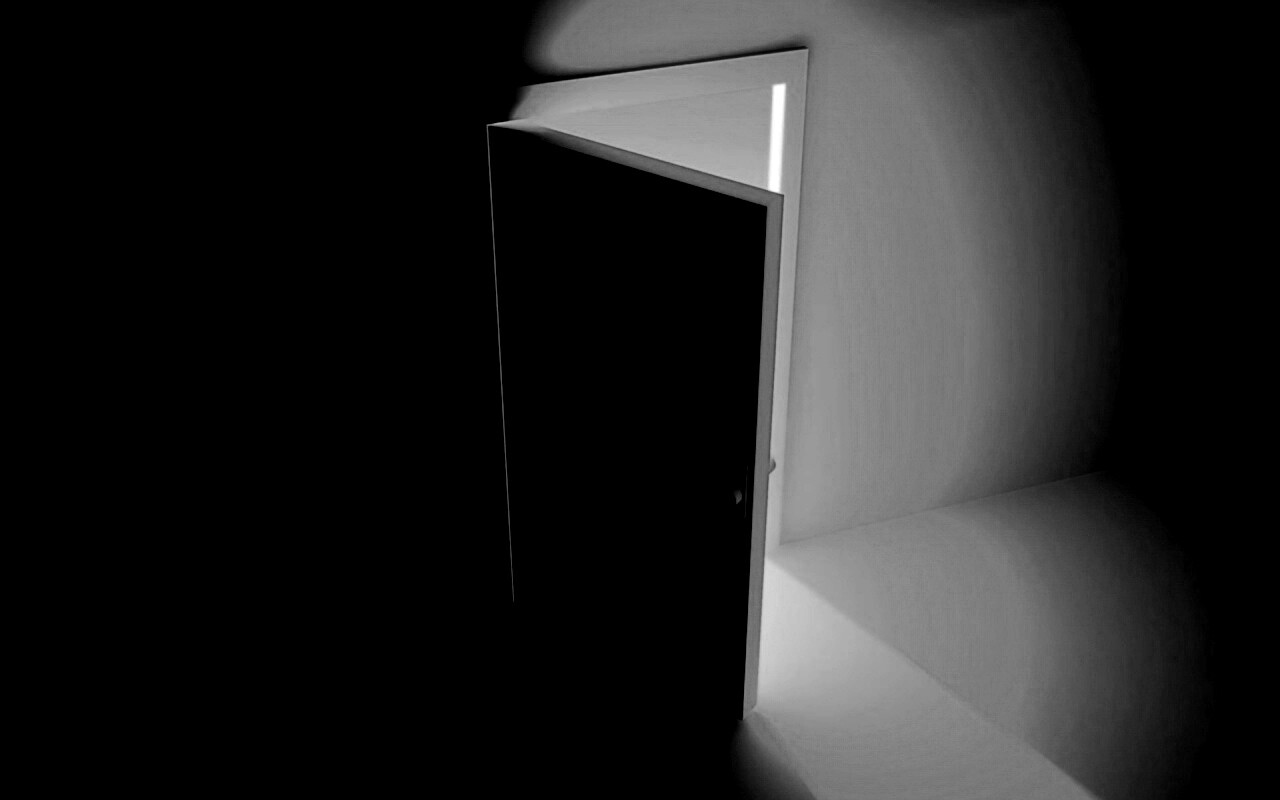 Свет из-за открытой двери обои