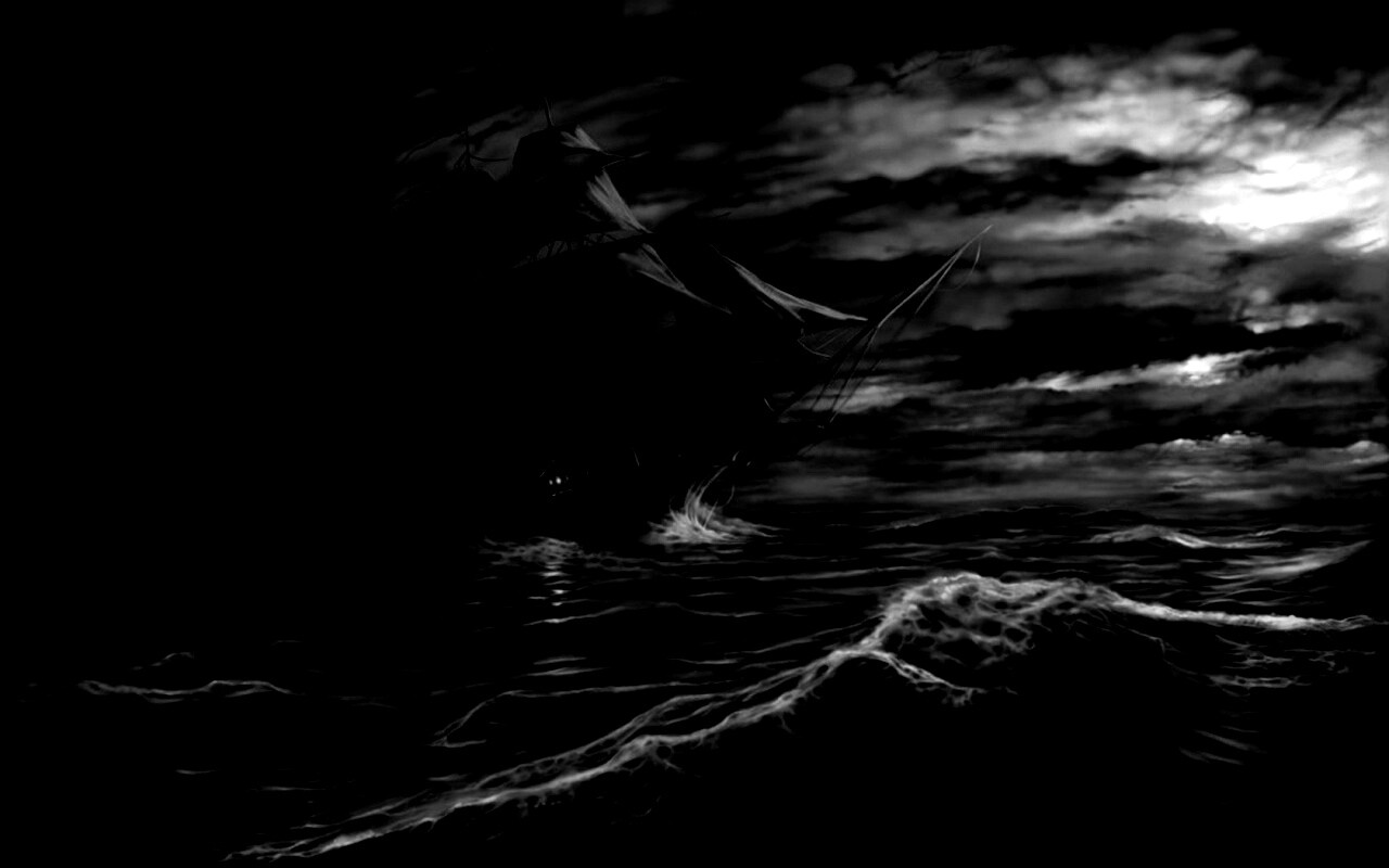 Корабль призрак поднимается со дна обои