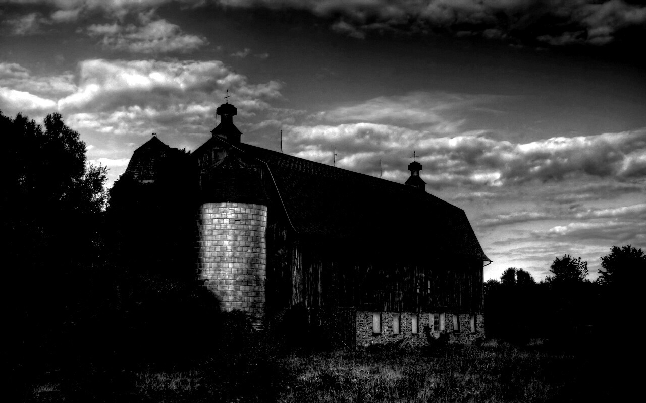 Старый красный амбар обои