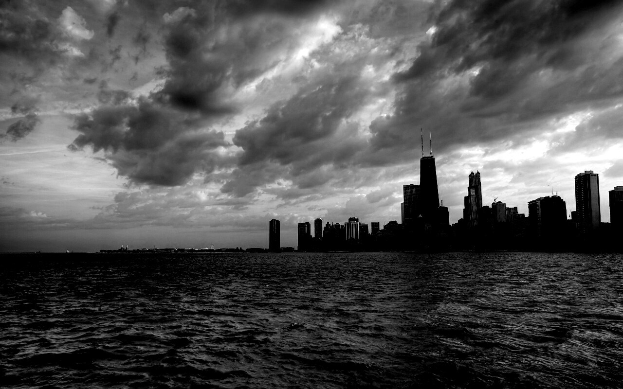 Вид на Чикаго обои