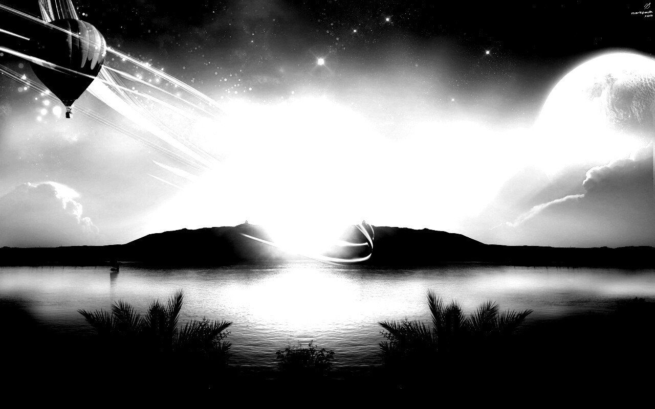 Радужный воздушный шар обои