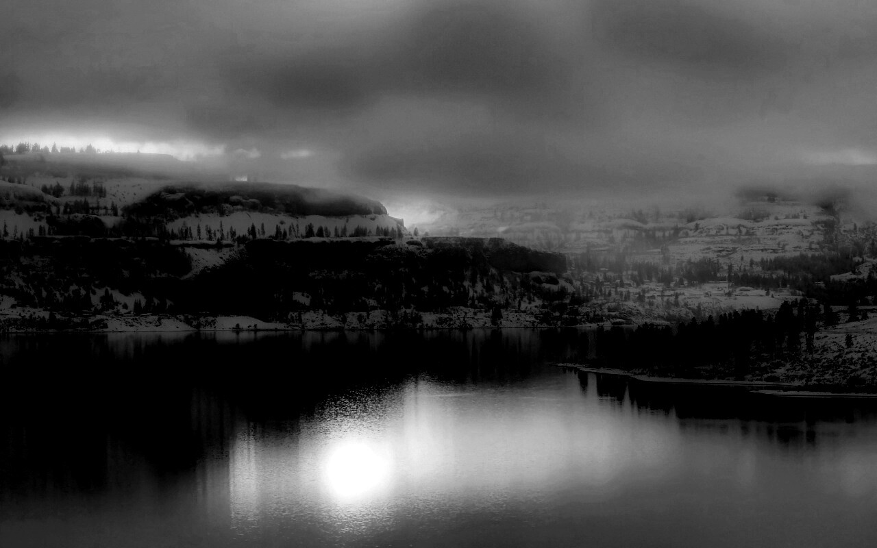 Озеро зимой обои