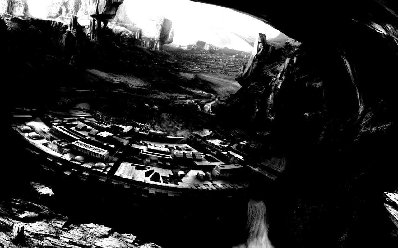 Город в скалах обои