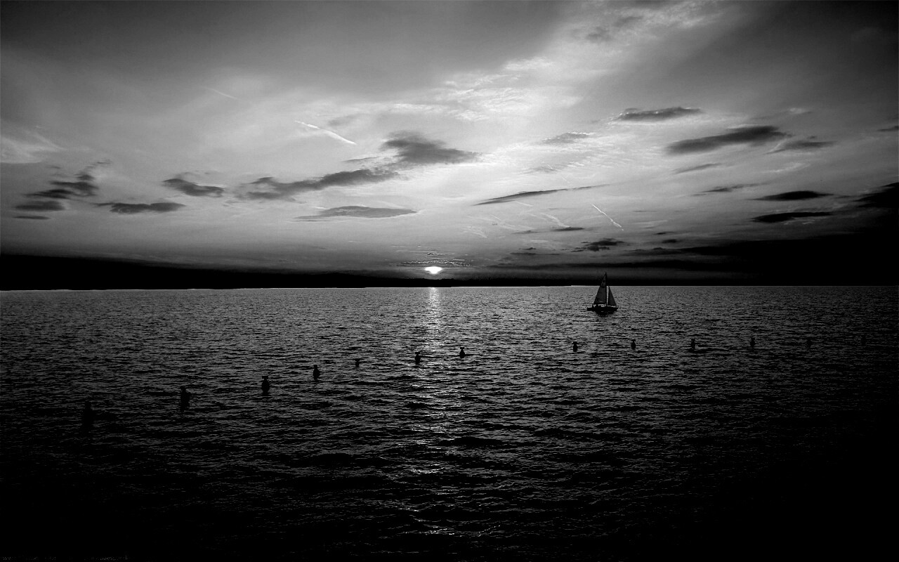 Морской закат обои