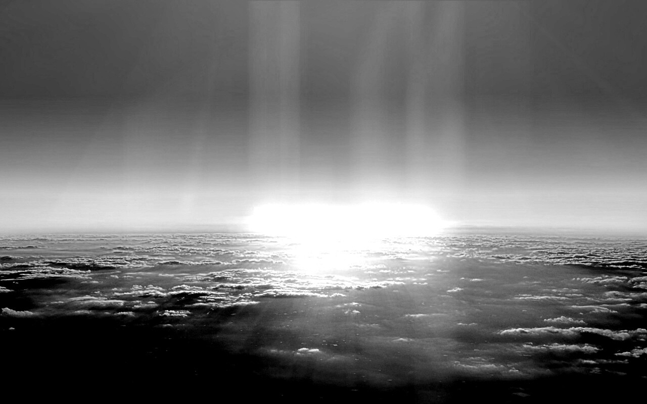 Восход над облаками обои