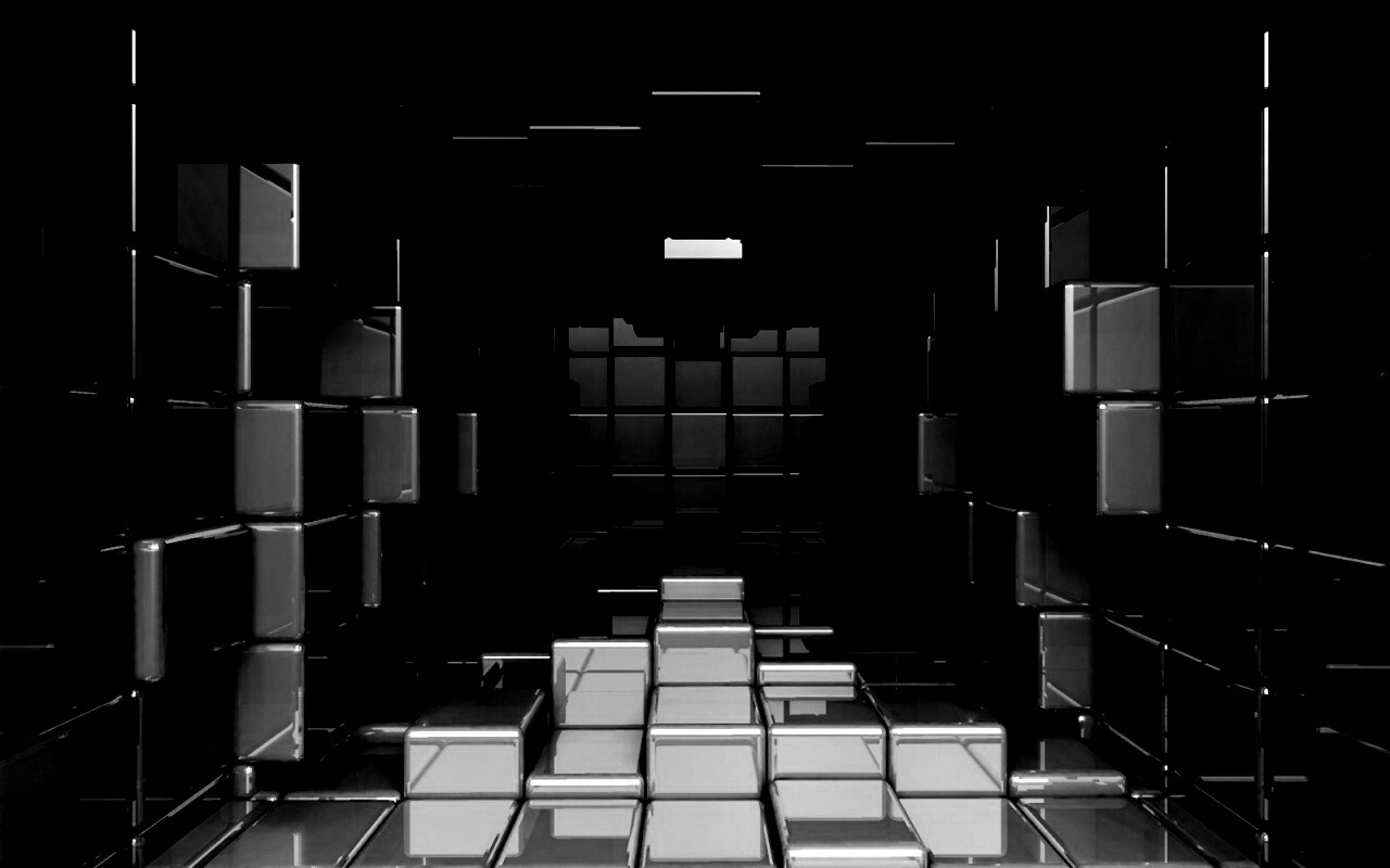 Комната из кубов обои