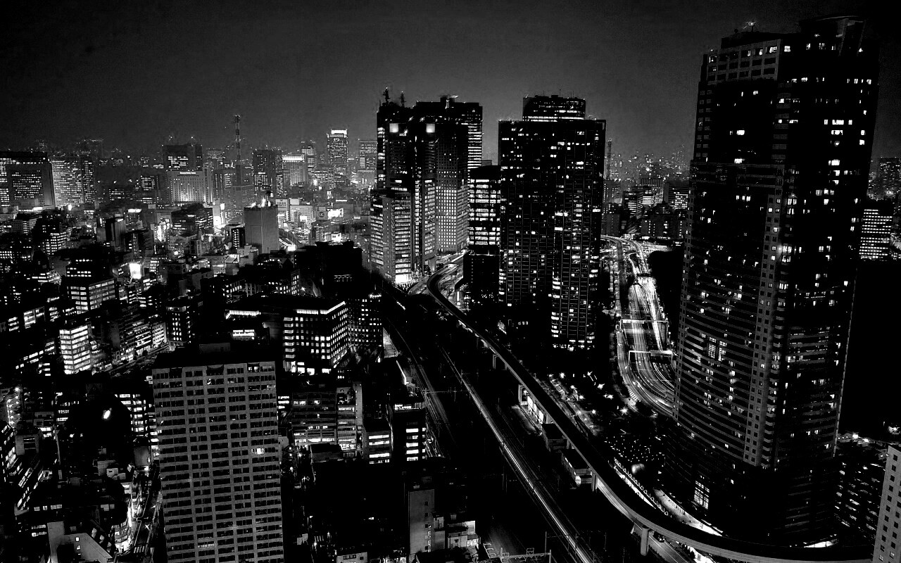 Ночной город обои