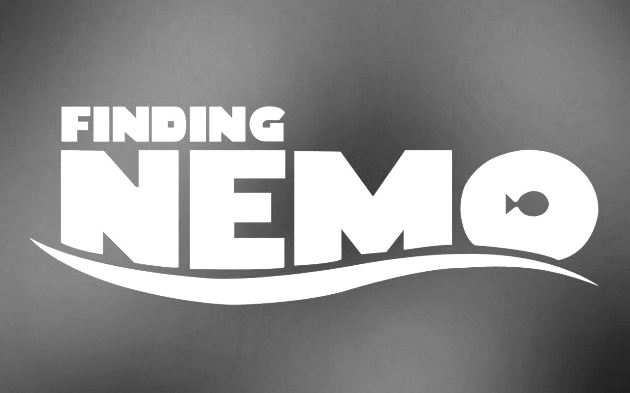 Надпись "В поисках Немо" обои